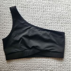 one shoulder sports bra